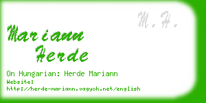 mariann herde business card